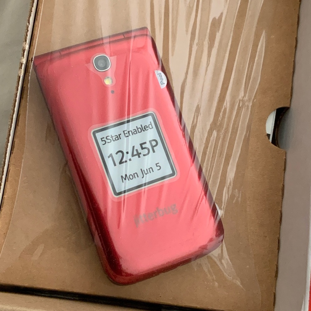 New Jitterbug Live!y Red Flip Phone